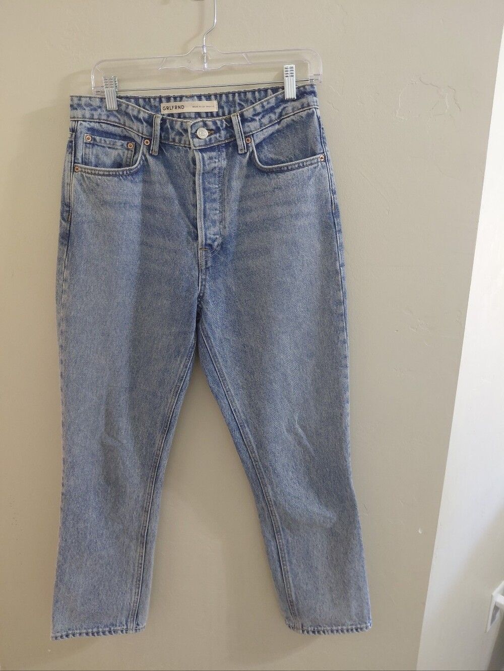 GRLFRND High Rise Straight Crop THE karolina Jeans